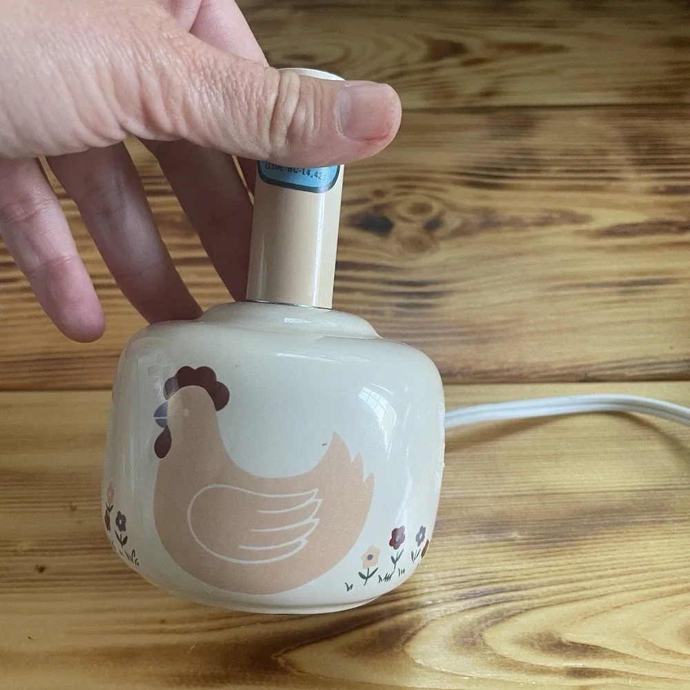 Vintage Mini Chicken Lamp Interpur Made In Taiwan Ceramic 5